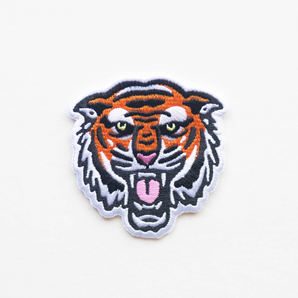 Bengal Tiger Face Embroidered Iron on Patch