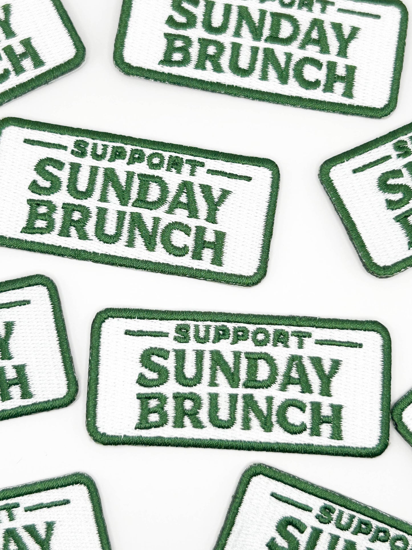 Support Sunday Brunch Embroidered Patch Funny Brunch Quote