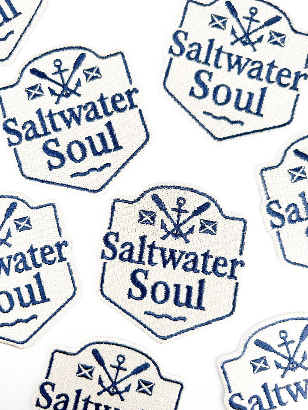 Saltwater Soul Patch | Nautical Embroidered Iron On Patch