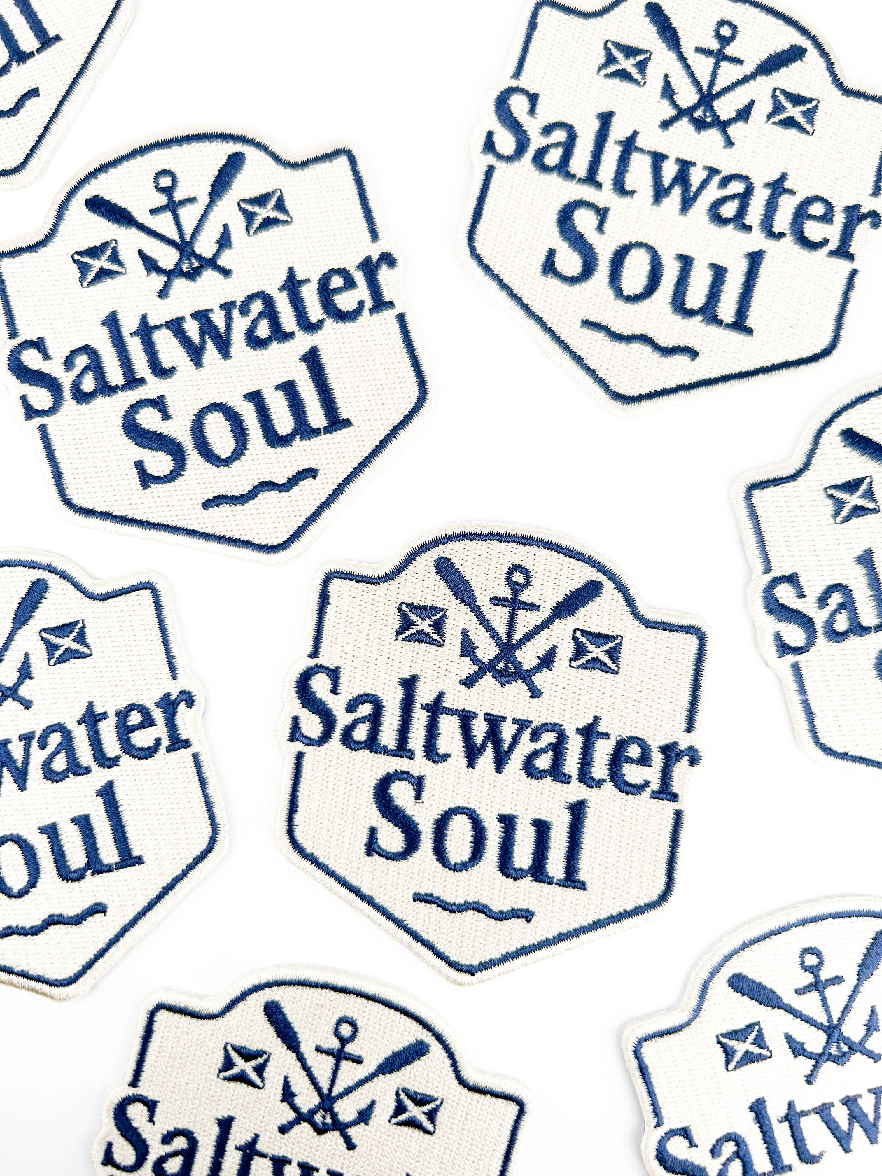 Saltwater Soul Patch | Nautical Embroidered Iron On Patch