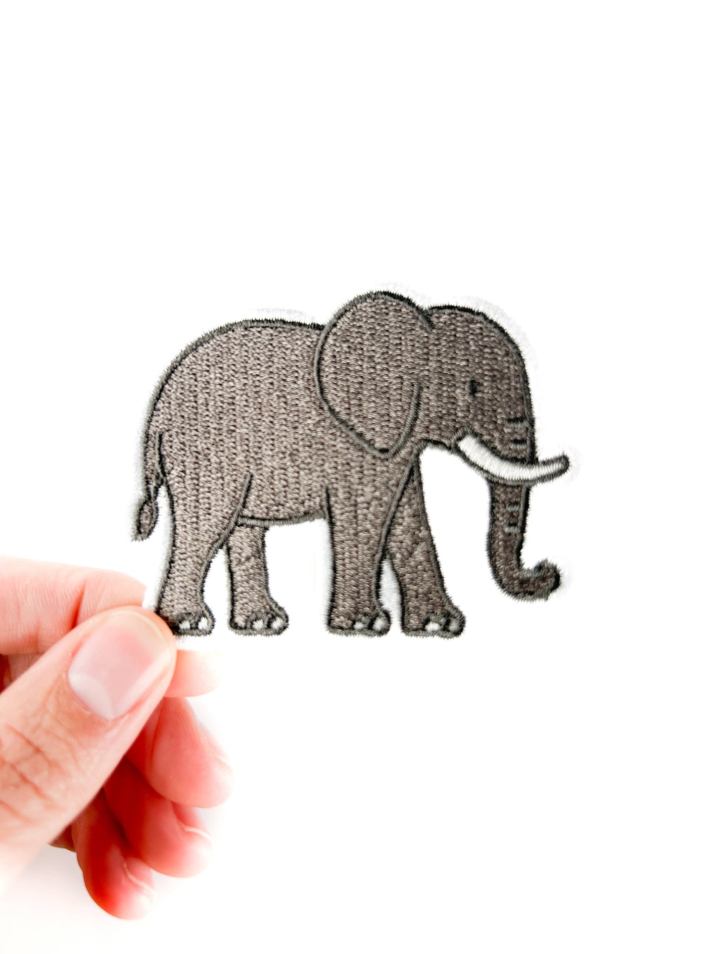 Elephant Embroidered Patch Iron On or Sew On Cute Safari