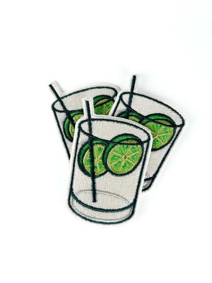 Vodka Soda Embroidered Patch Funny Cocktail Iron On Gin Hat