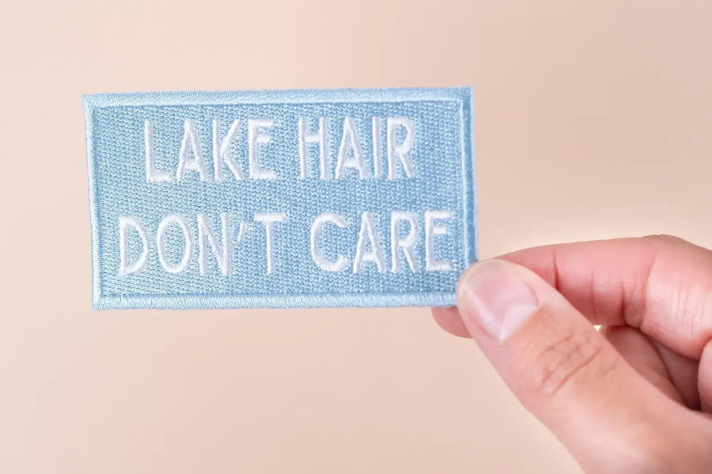 Lake Hair Don't Care Embroidered Iron-On Patch