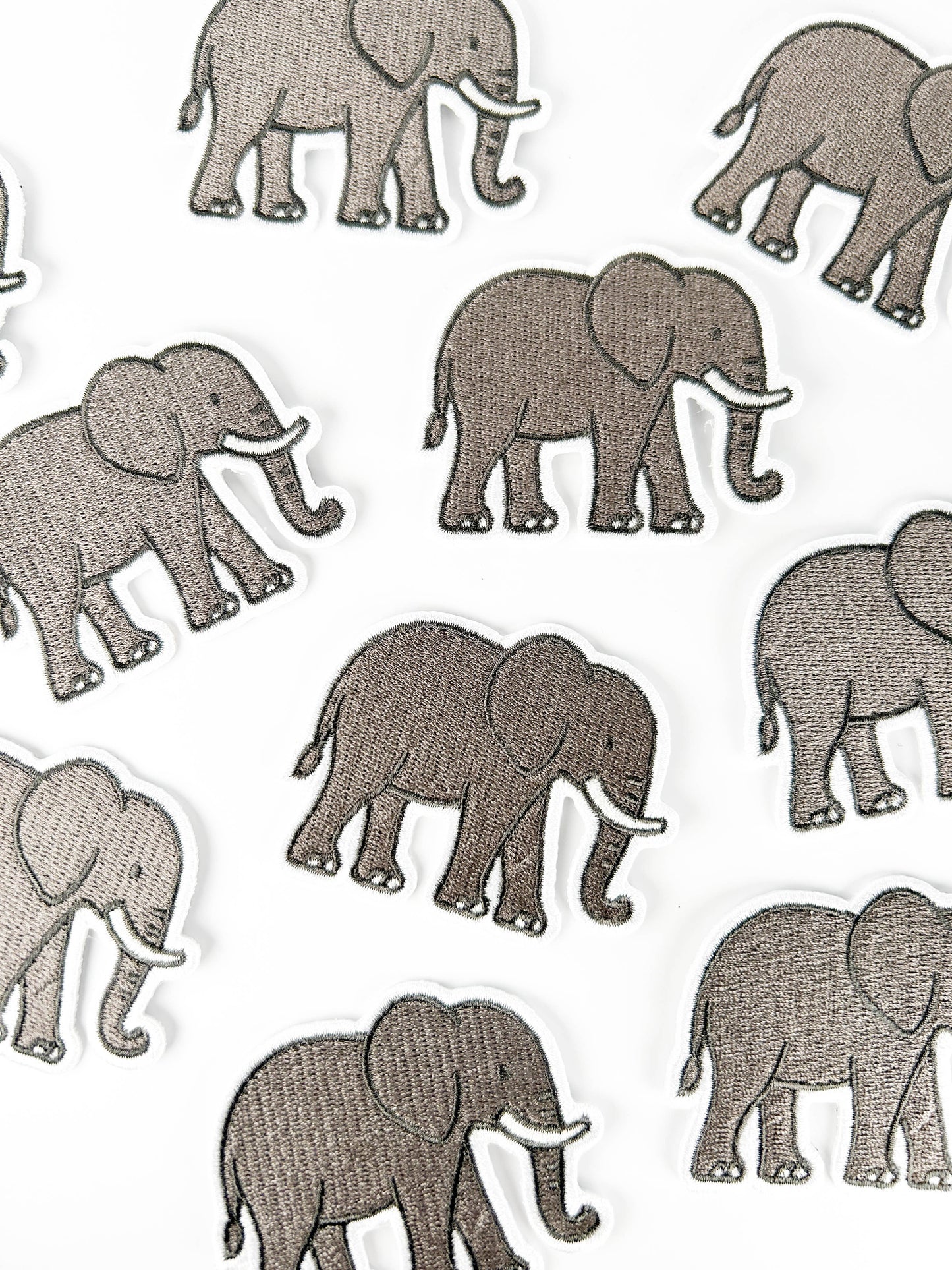 Elephant Embroidered Patch Iron On or Sew On Cute Safari