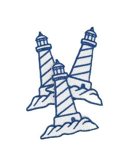 Lighthouse Embroidered Patch Coastal Nautical Beacon Patch