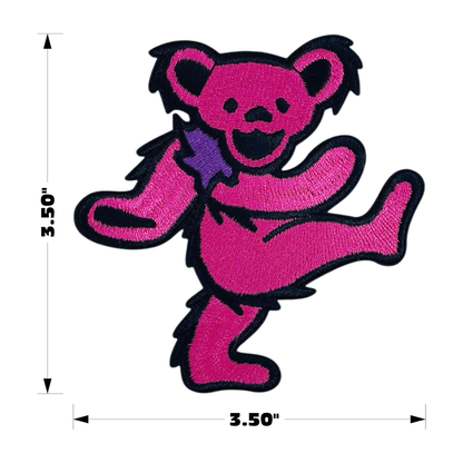 Grateful Dead Pink Jerry Bear 1960s Rock Music 3.5"