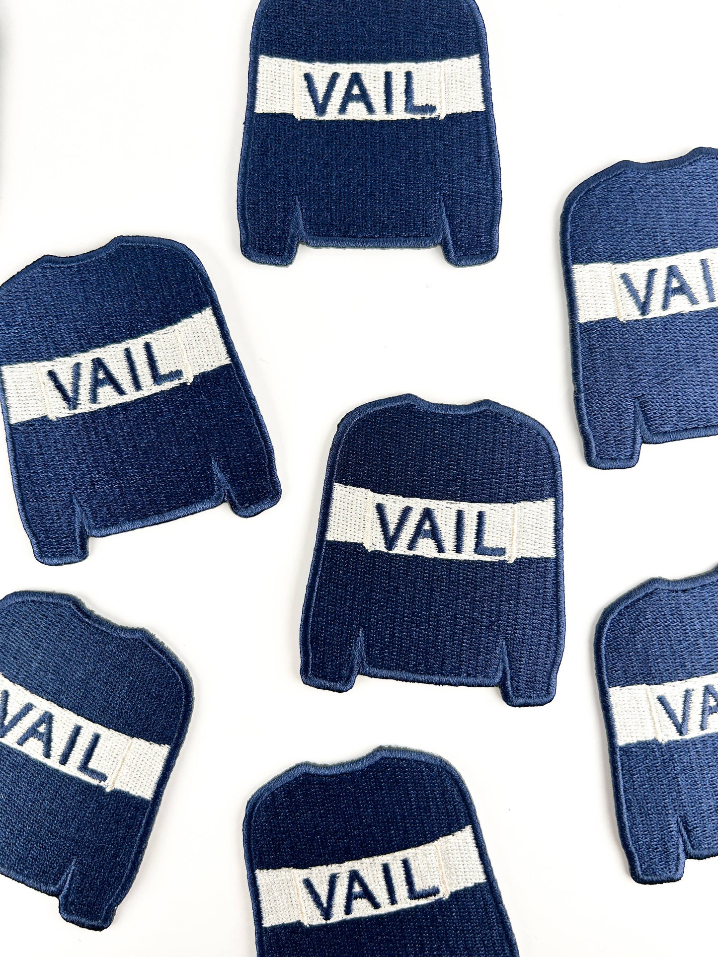 Vail Sweater Embroidered Patch | Ski Town Iron On Patch Hats