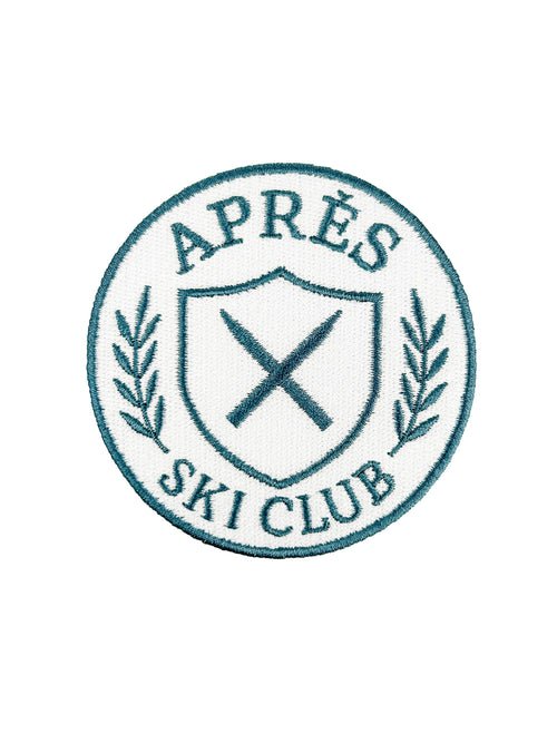 Après Ski Club Patch – Embroidered Iron-On Patch Winter Snow