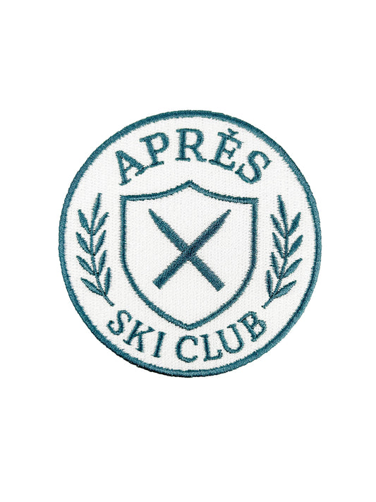 Après Ski Club Patch – Embroidered Iron-On Patch Winter Snow