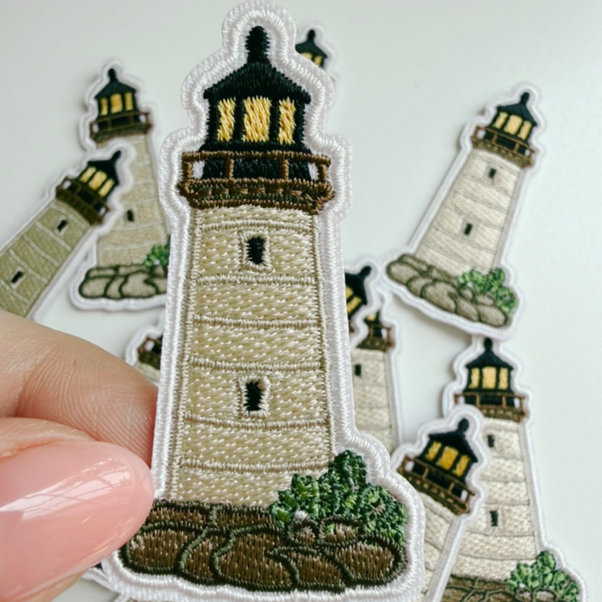Lighthouse Embroidered Iron On Patch