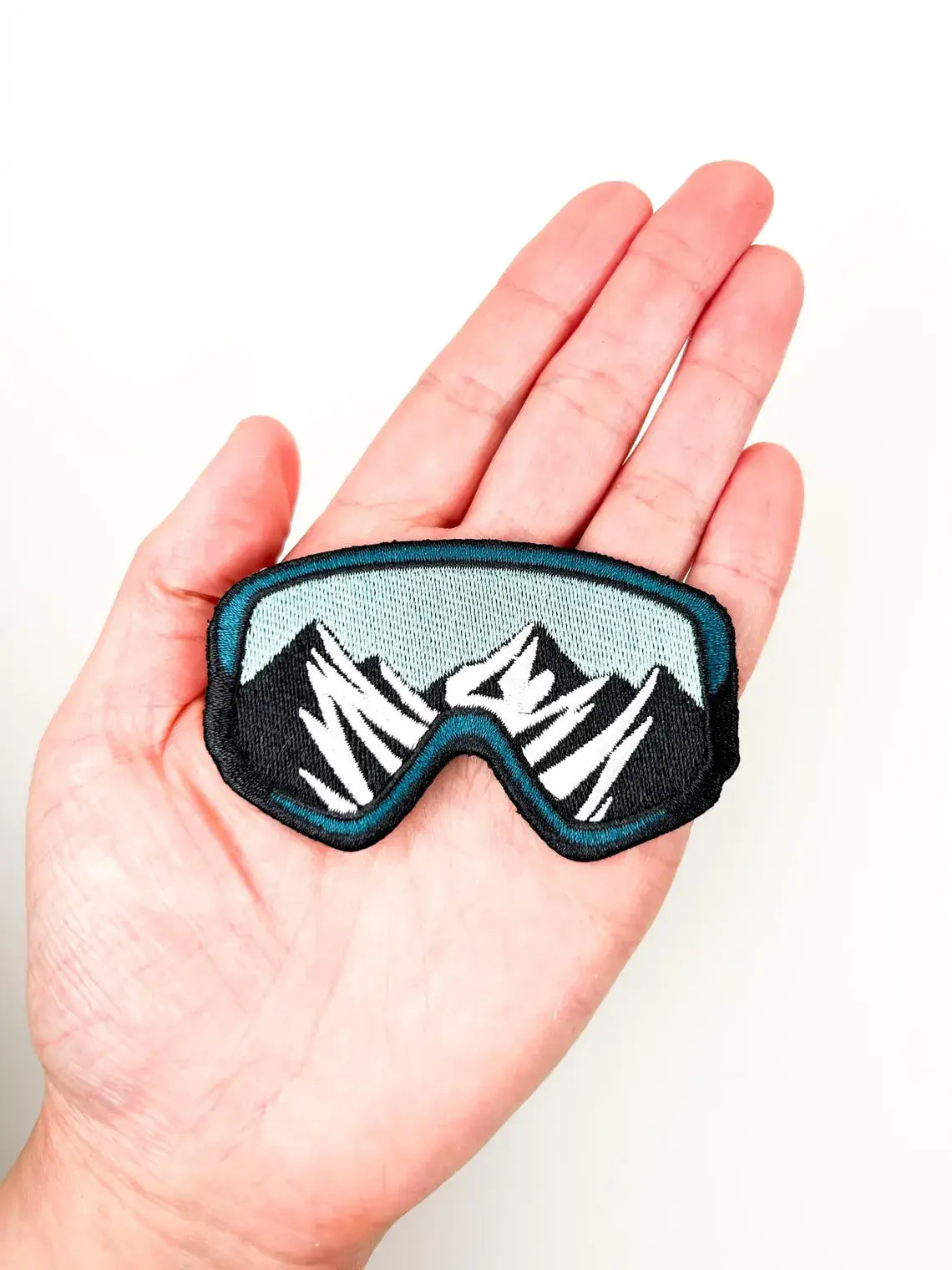 Ski Goggles with Mountains Patch