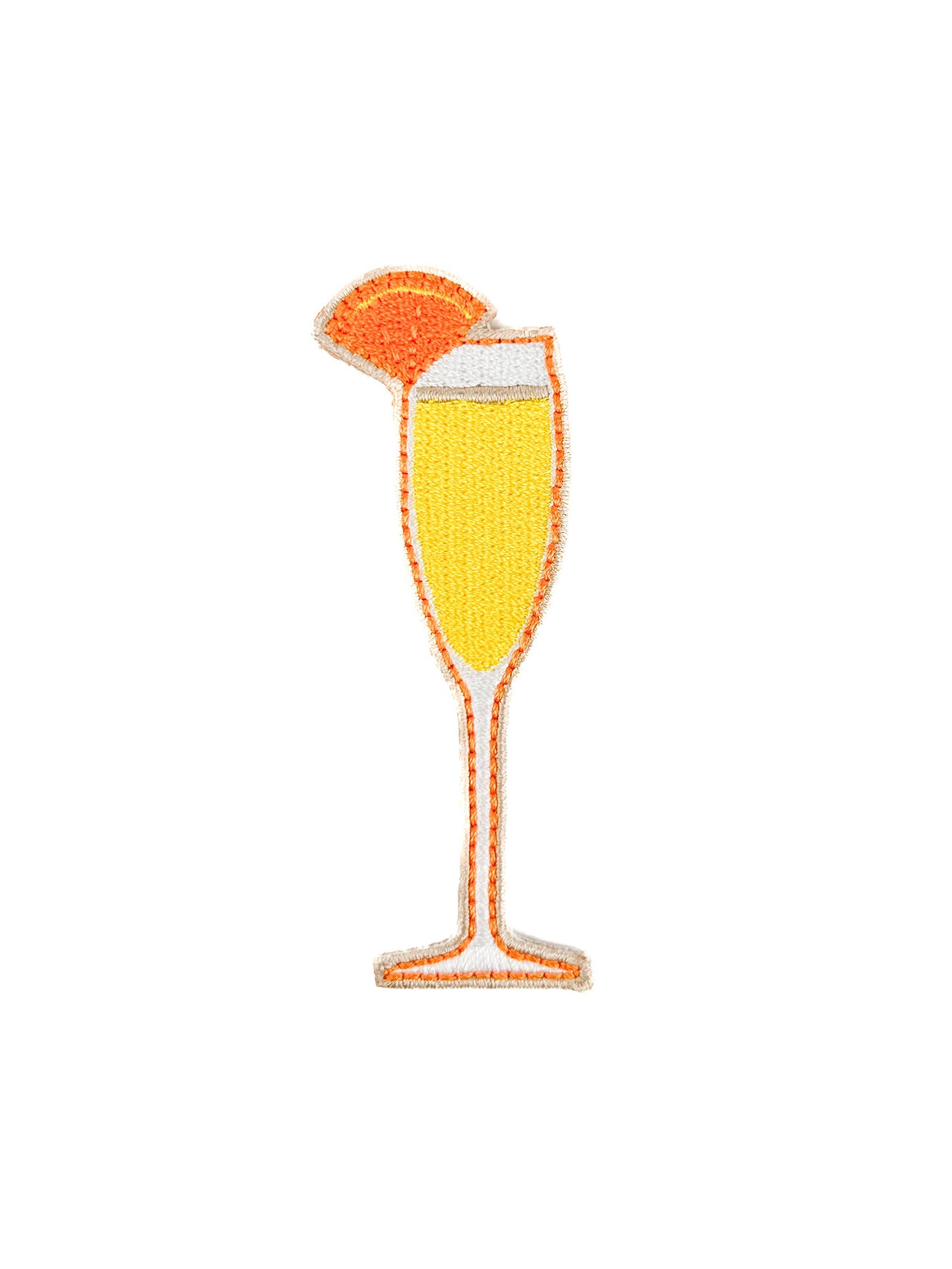 Mimosa Champagne Glass Patch | Brunch Cocktail Embroidered