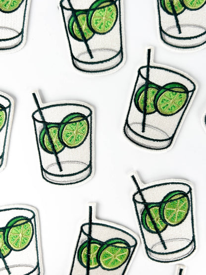Vodka Soda Embroidered Patch Funny Cocktail Iron On Gin Hat