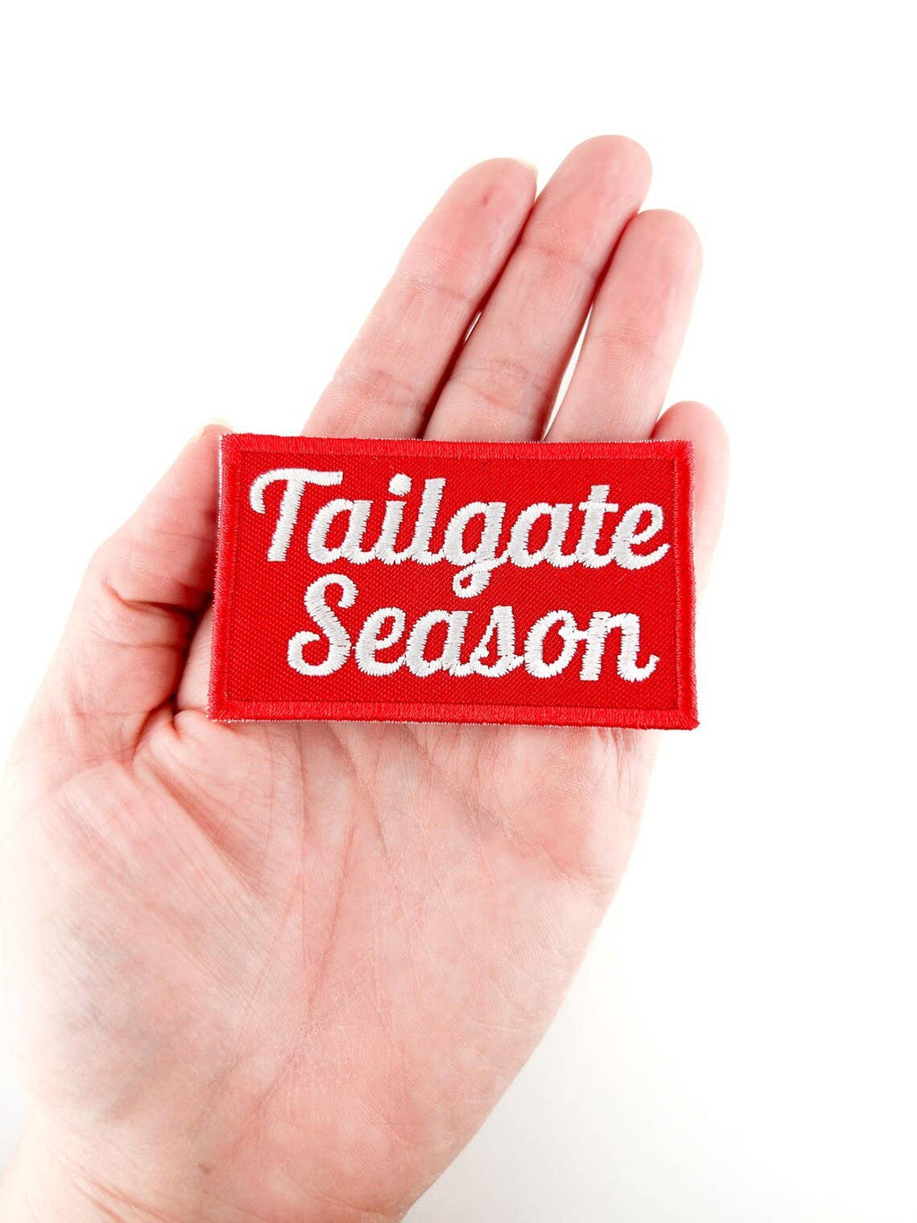 Tailgate Season Embroidered Iron On Patch Football Beer