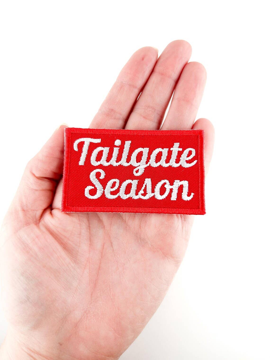 Tailgate Season Embroidered Iron On Patch Football Beer