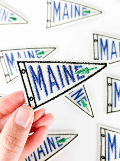 Maine Embroidered Patch State Souvenir Iron On Patch Hats