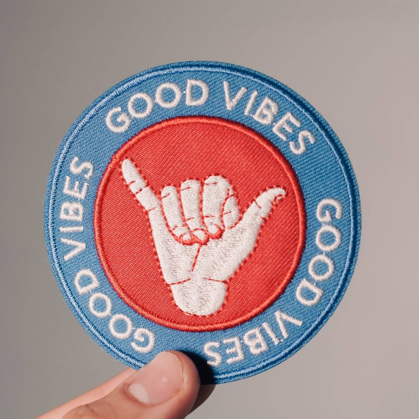 Good Vibes Hang Loose Iron On Patch