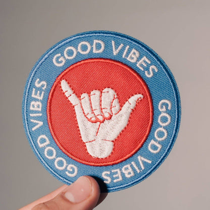 Good Vibes Hang Loose Iron On Patch