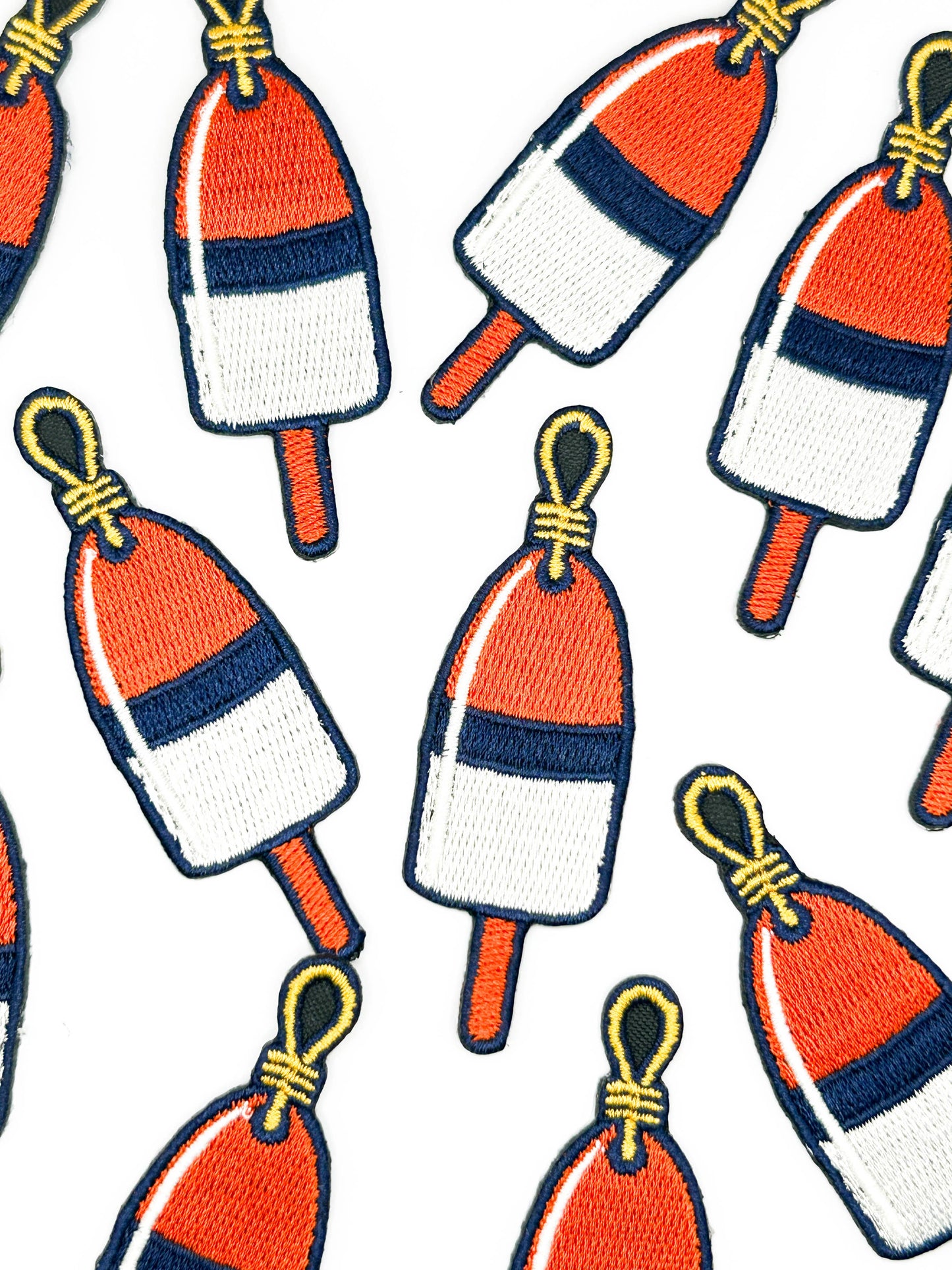 Lobster Buoy Embroidered Patch Coastal Nautical Buoy Patch