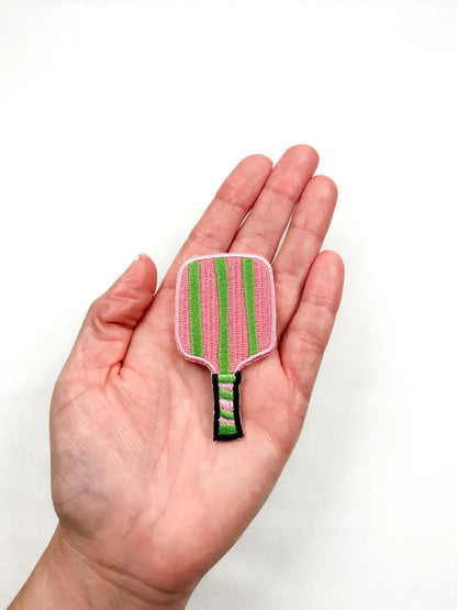 Pickleball Paddle Embroidered Iron On Patch