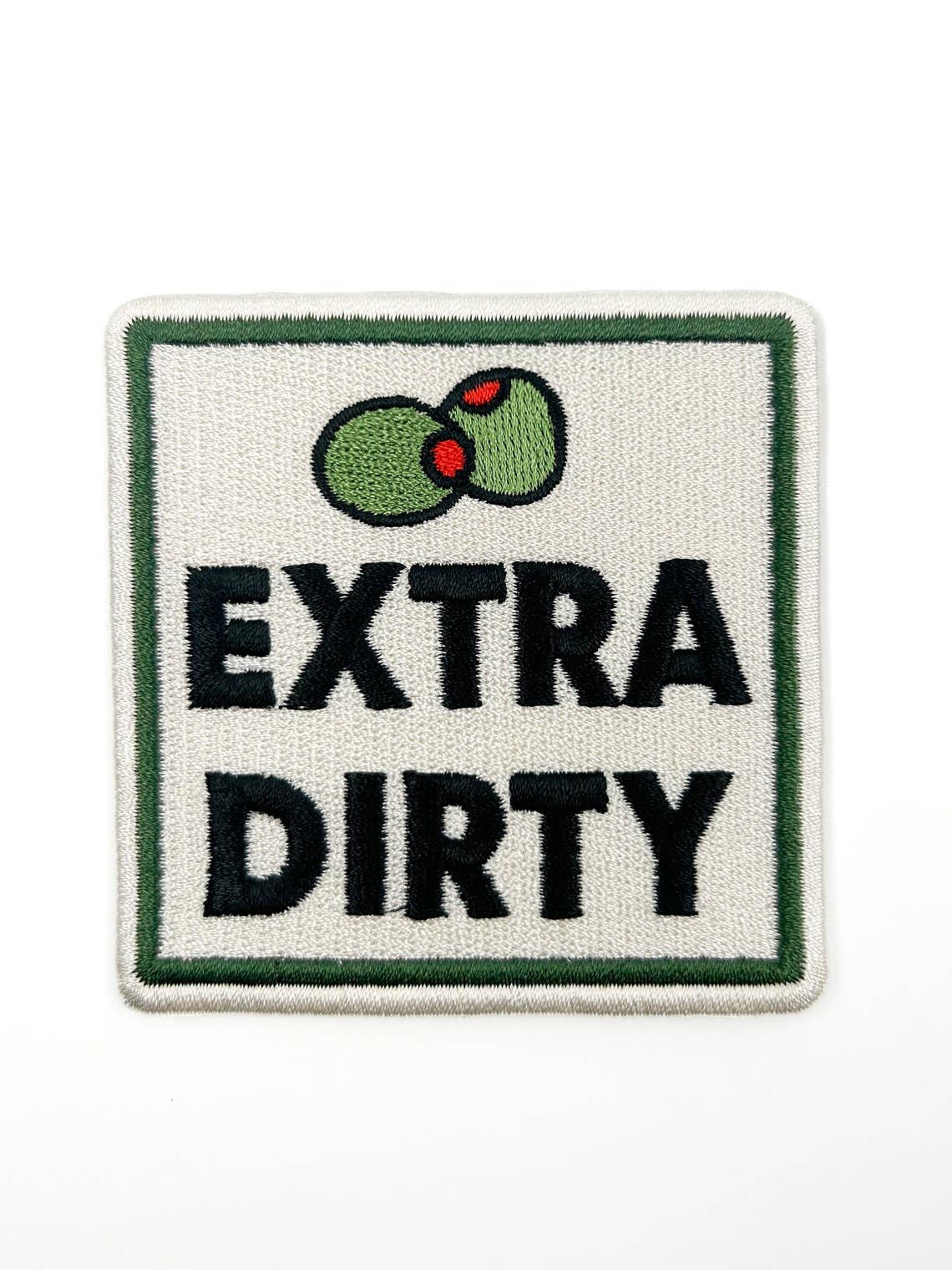 Extra Dirty Patch Funny Embroidered Iron On Martini Cocktail