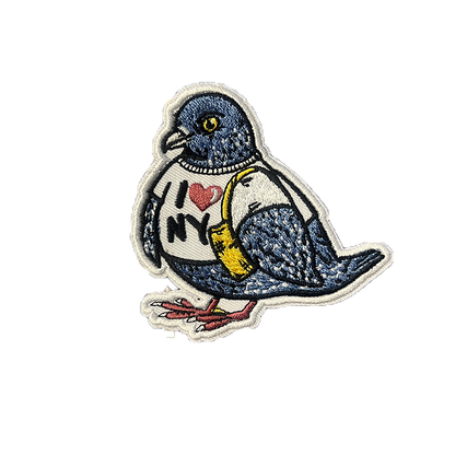 I Heart New York Pigeon Iron On Patch