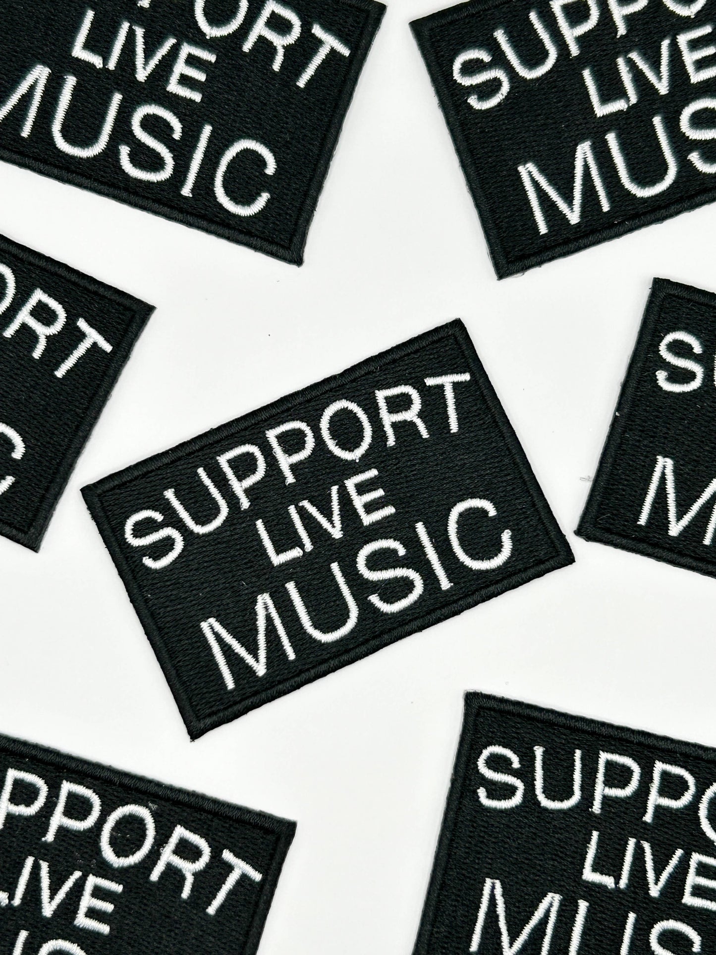 Support Live Music Embroidered Iron On Patch