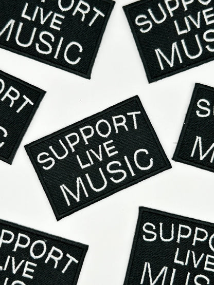 Support Live Music Embroidered Iron On Patch