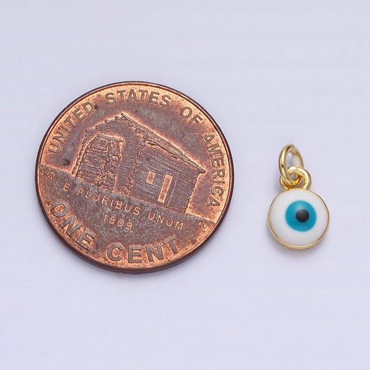 Classic Evil Eye Charm- 14K Gold Filled Enamel