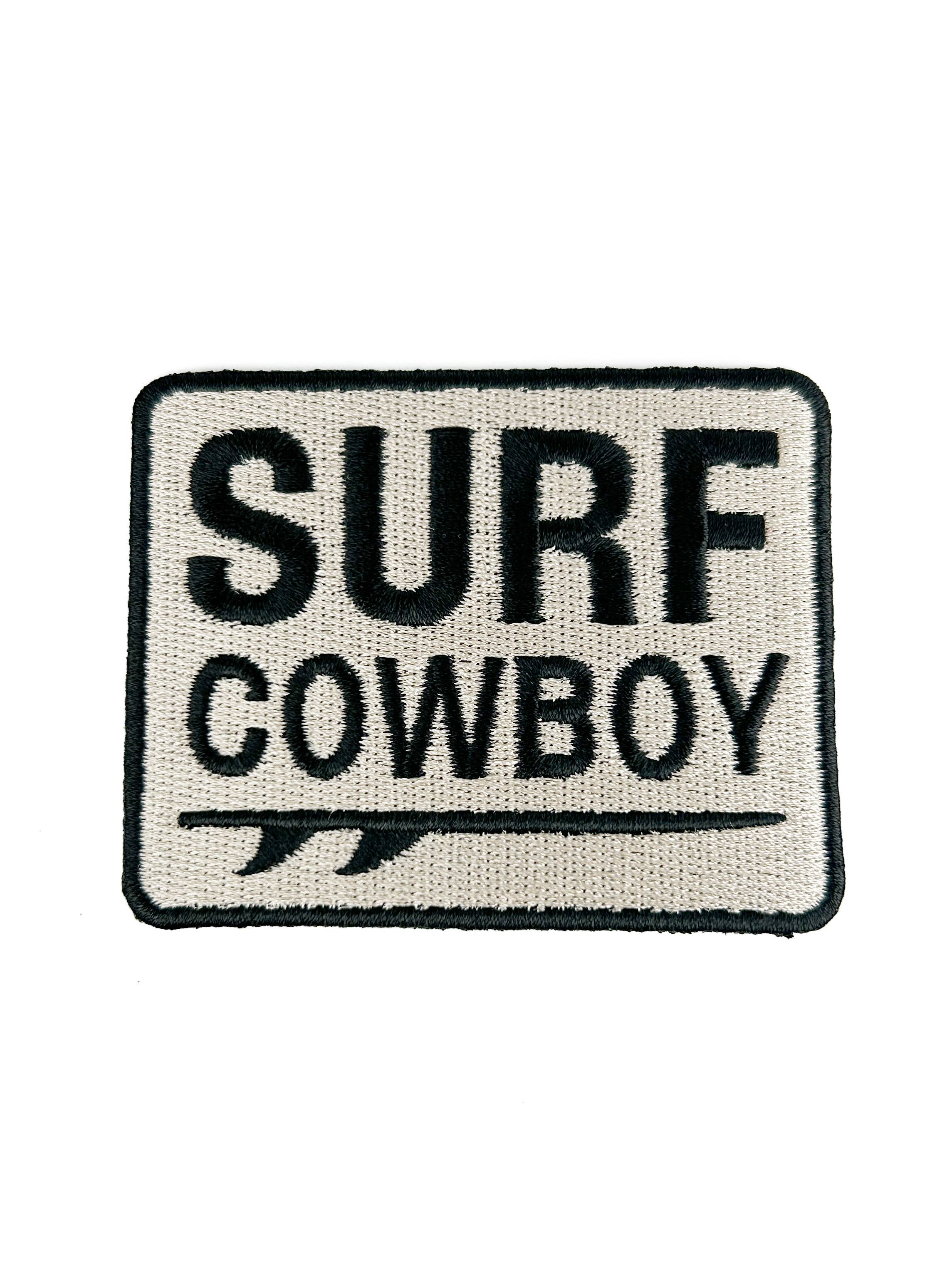 Surf Cowboy Patch | Western Surfing Embroidered Iron On