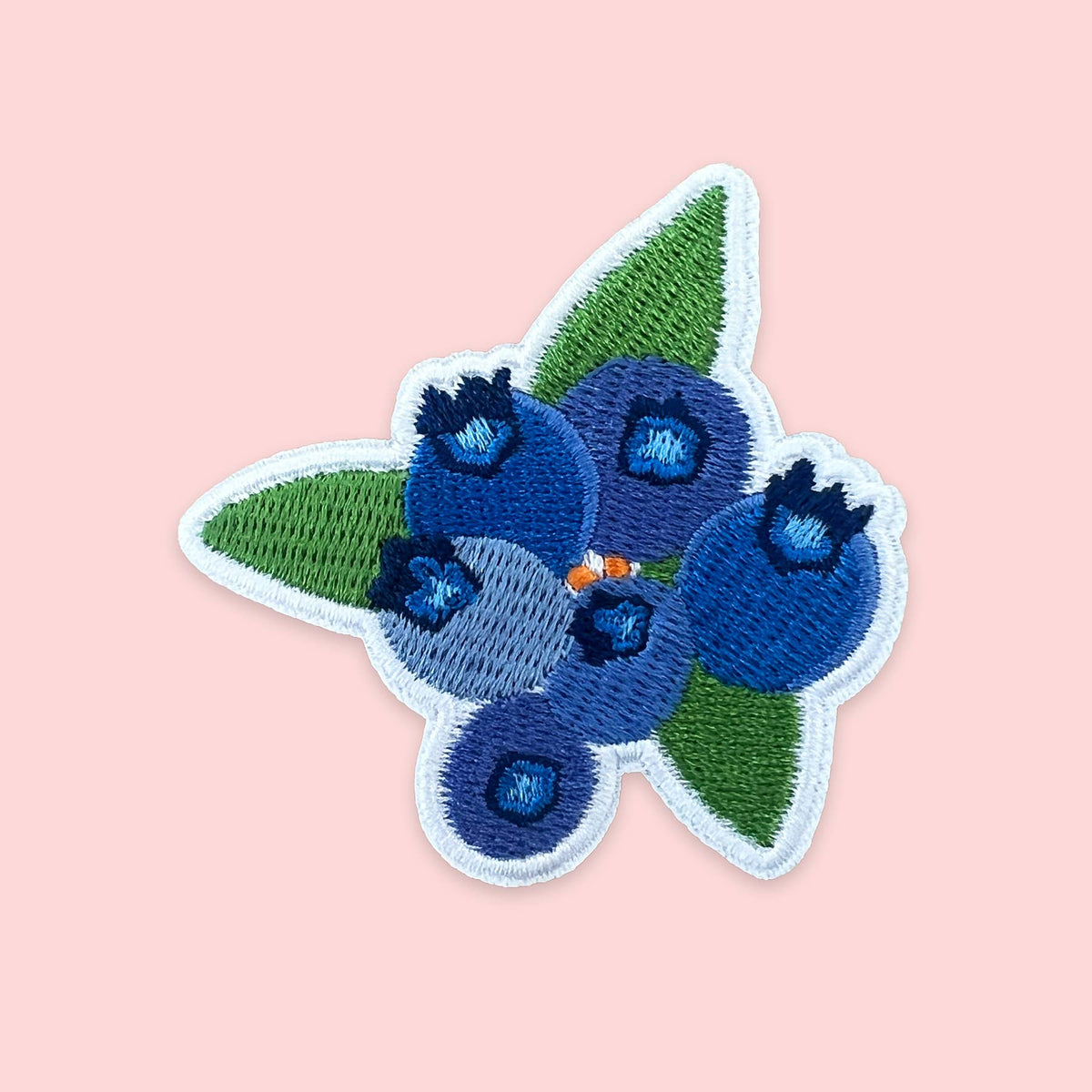Blueberry Fruit Iron On Embroidered Patch