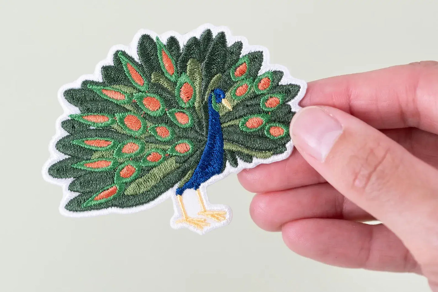 Peacock Embroidered Iron On Patch Bird Feather Hats Jackets