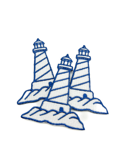 Lighthouse Embroidered Patch Coastal Nautical Beacon Patch