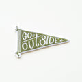 Go Outside Banner Embroidered Iron on Patch: No