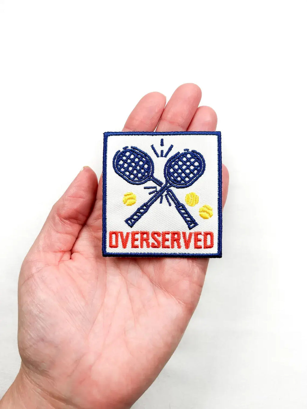 Overserved Embroidered Iron-On Patch For Tennis & Pickleball