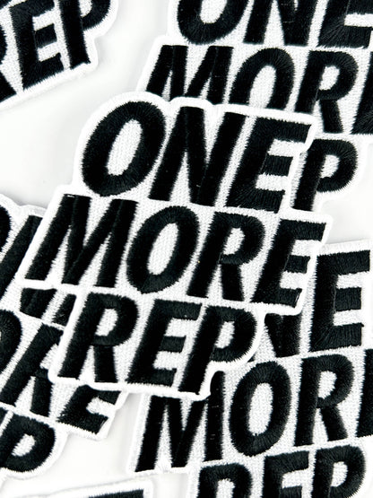 One More Rep Patch | Gym Motivation Embroidered Iron On