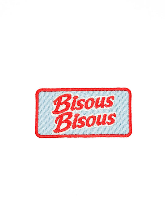 Bisous Bisous Embroidered Patch – French Kiss Patch, Cute