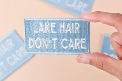 Lake Hair Don't Care Embroidered Iron-On Patch