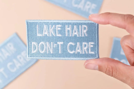 Lake Hair Don't Care Embroidered Iron-On Patch