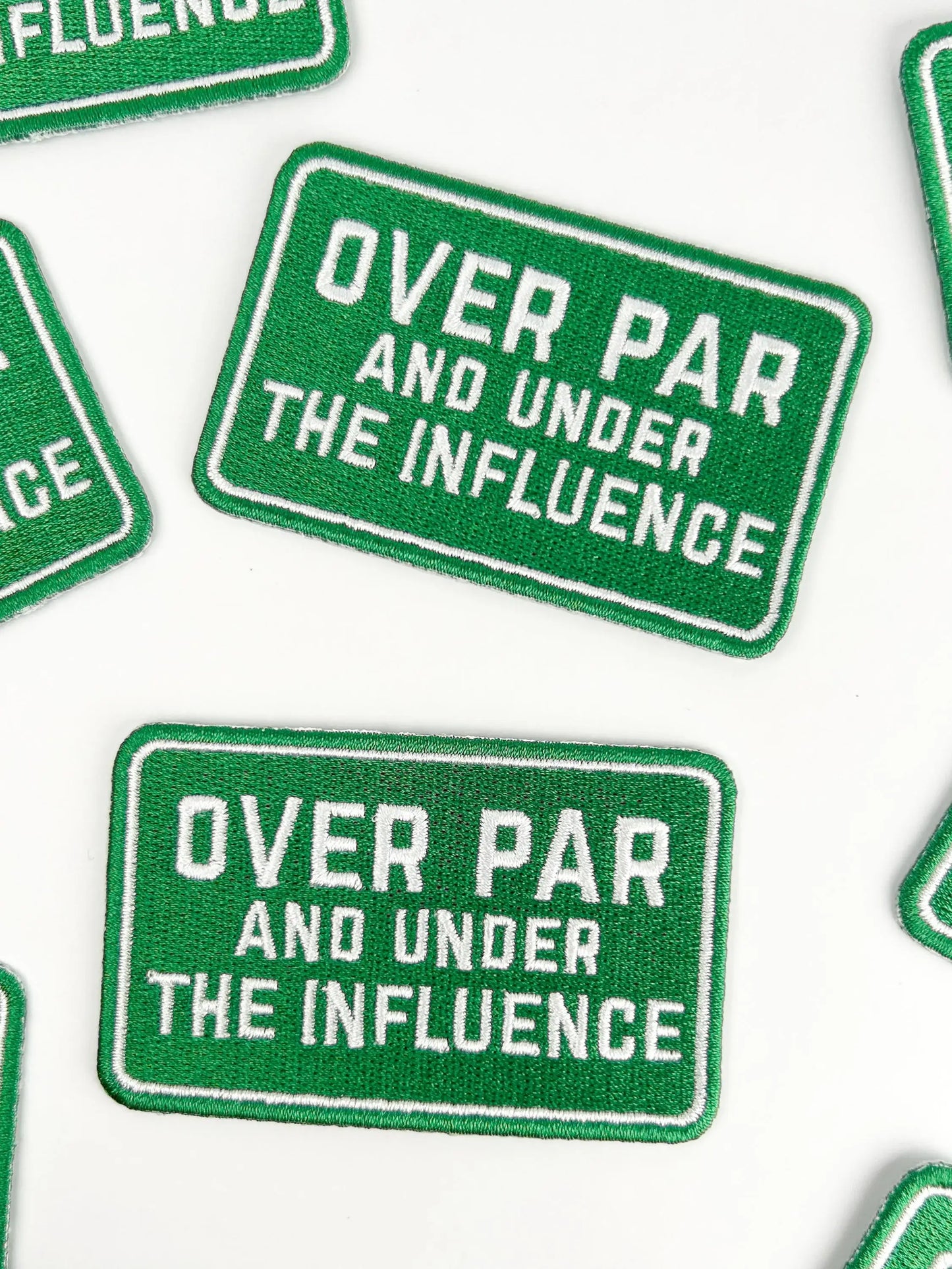 Over Par and Under the Influence Patch – Funny Golf Iron On