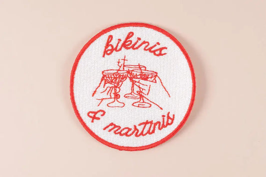 Bikinis and Martinis Iron-On Patch Bachelorette Party, Bars