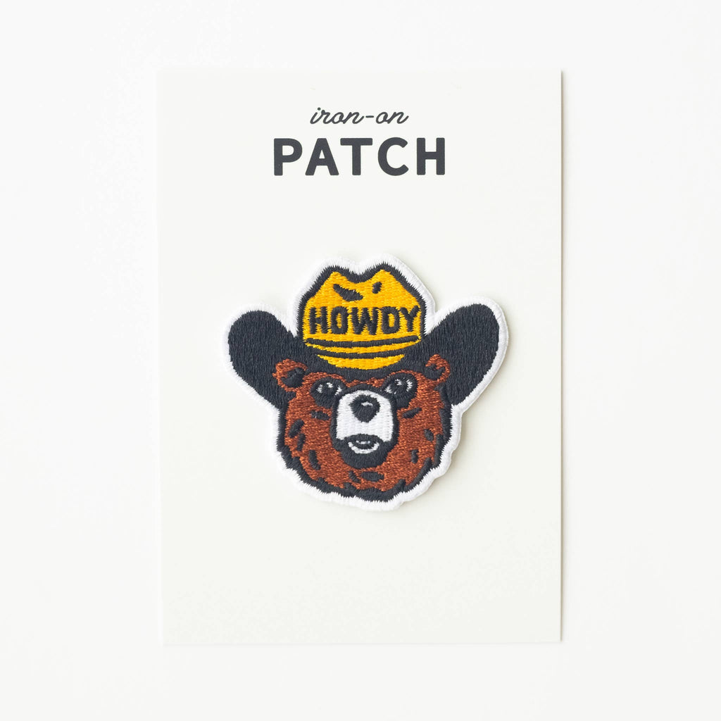 Howdy the Bear Embroidered Iron on Patch: No