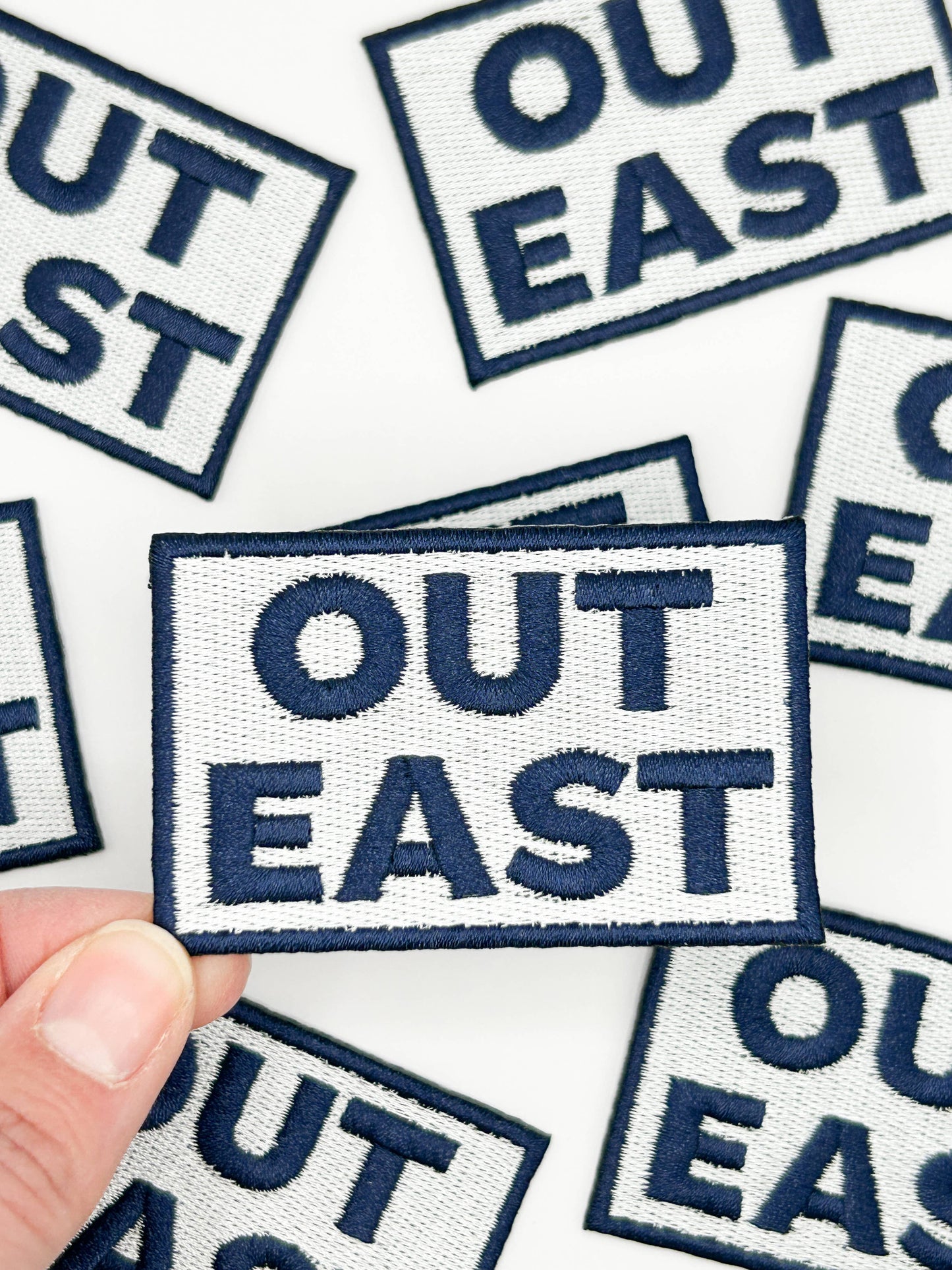 Out East Embroidered Patch Coastal, Preppy, Nautical, Travel