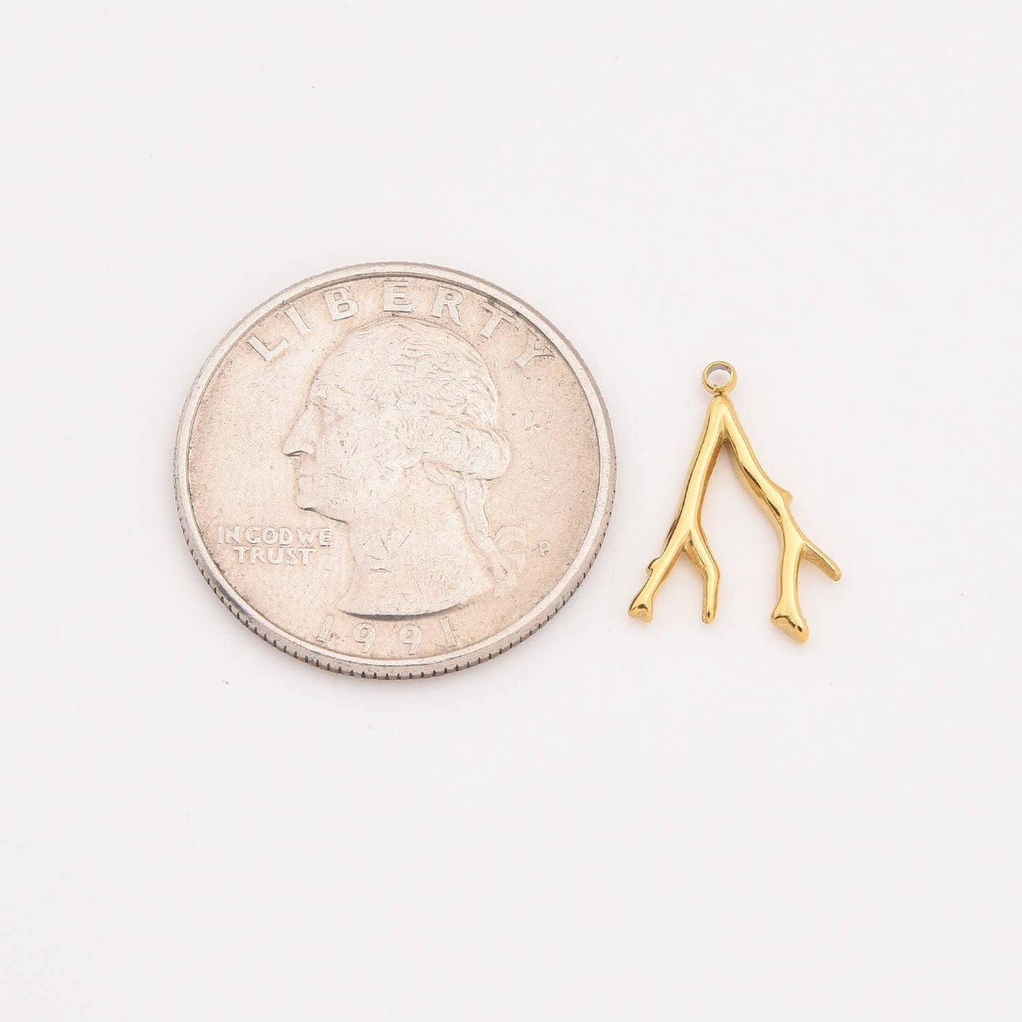 Gold Filled Coral Charm