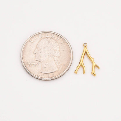 Coral Charm- 18k Gold Filled