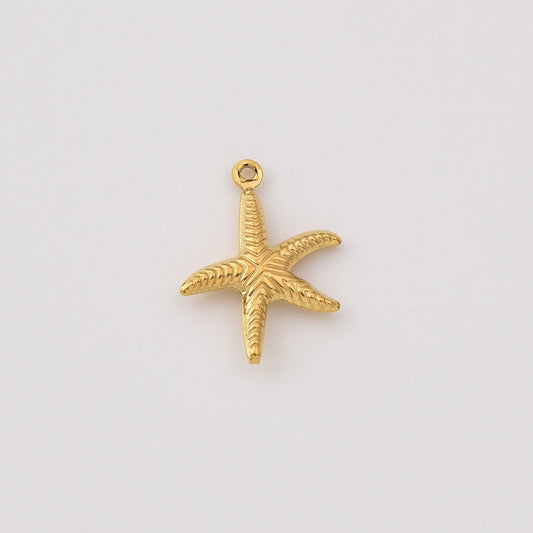 Gold Filled Starfish Charm Ocean Beach Jewelry