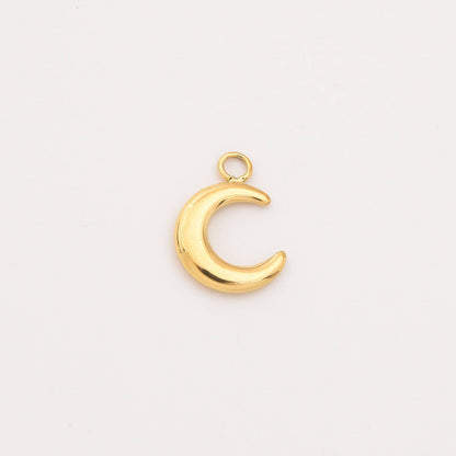 Crescent Moon Charm- 18k Gold Filled