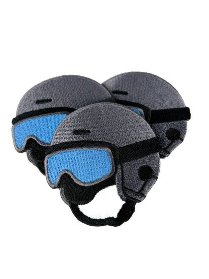 Ski Helmet Embroidered Patch Iron On