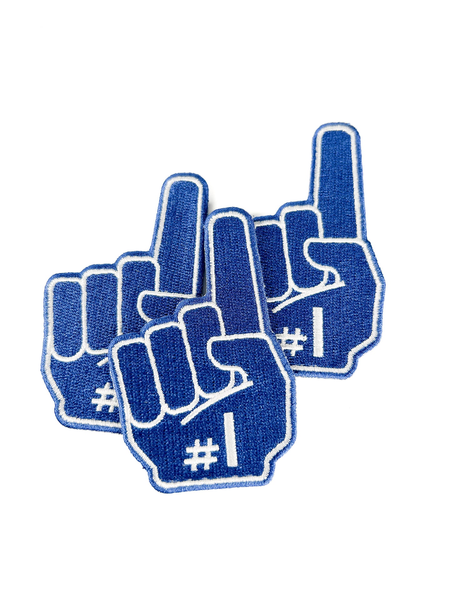 Number One Foam Finger Patch Sports Fan Embroidered Iron On