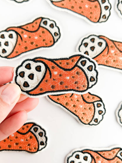 Cannoli Embroidered Patch Italian Dessert Patch